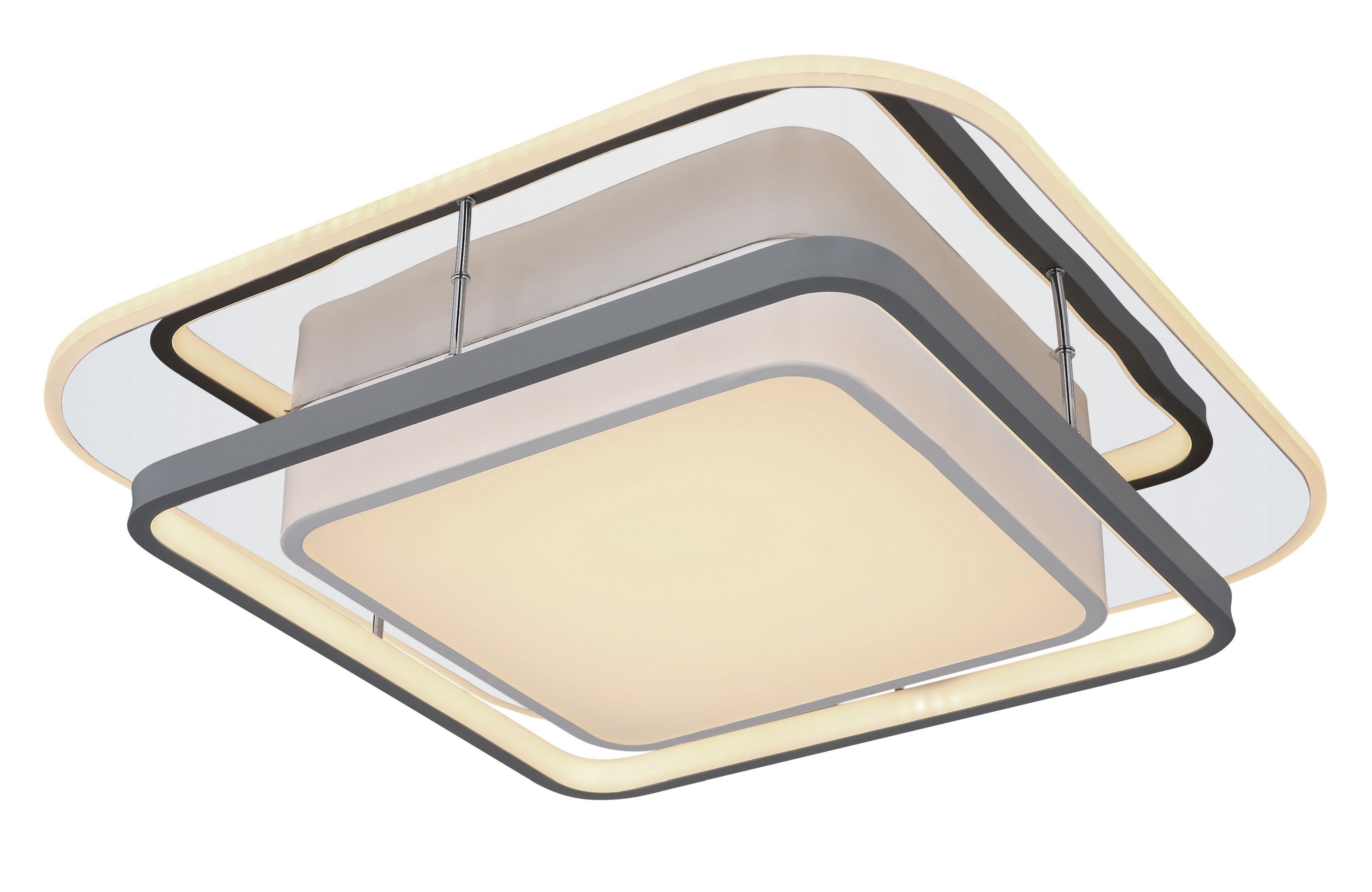 Deckenleuchte, 1-flg., 49 x 49 x 10,5 cm in Weiß