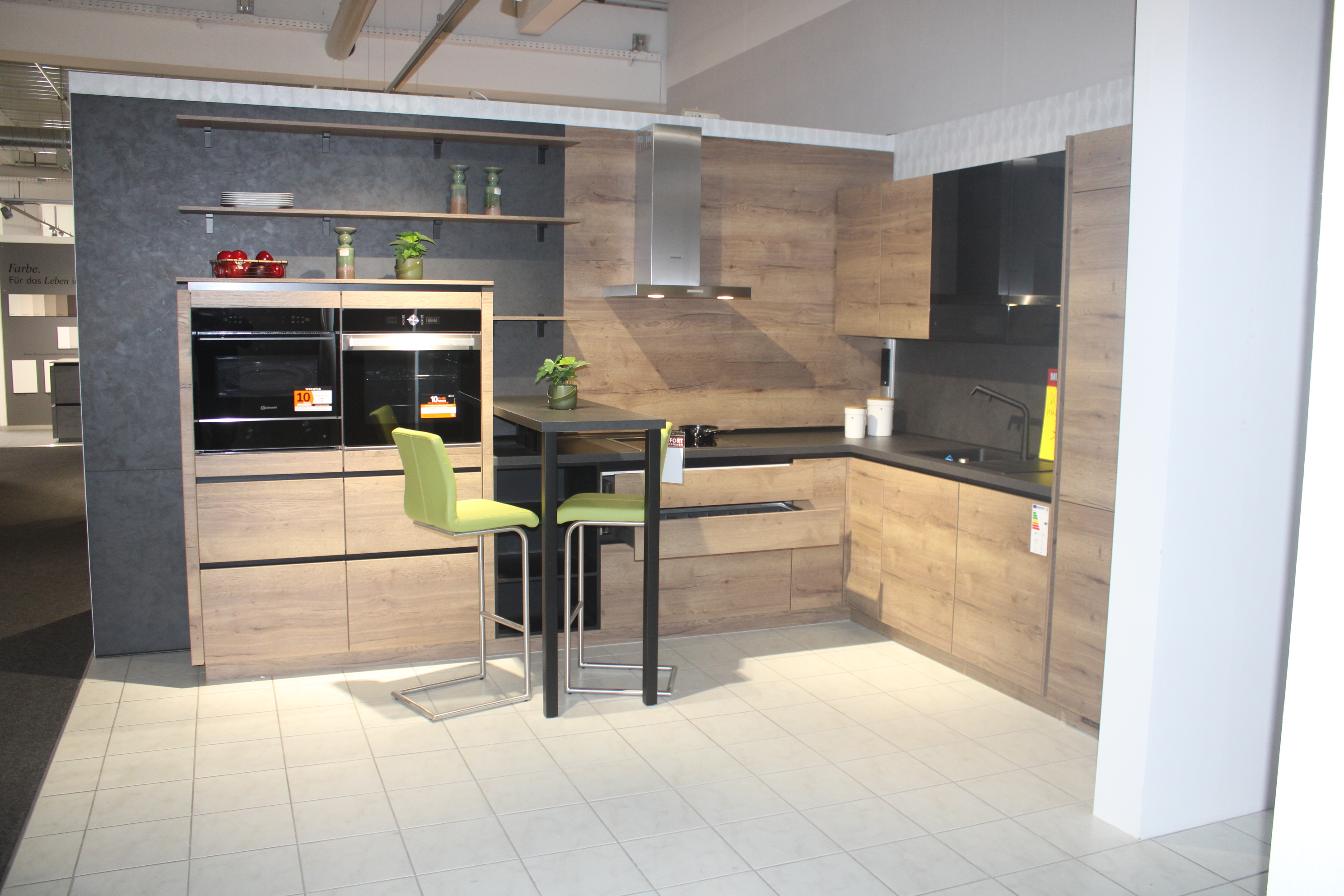 Musterküche, Structura, Eiche Havanna NB