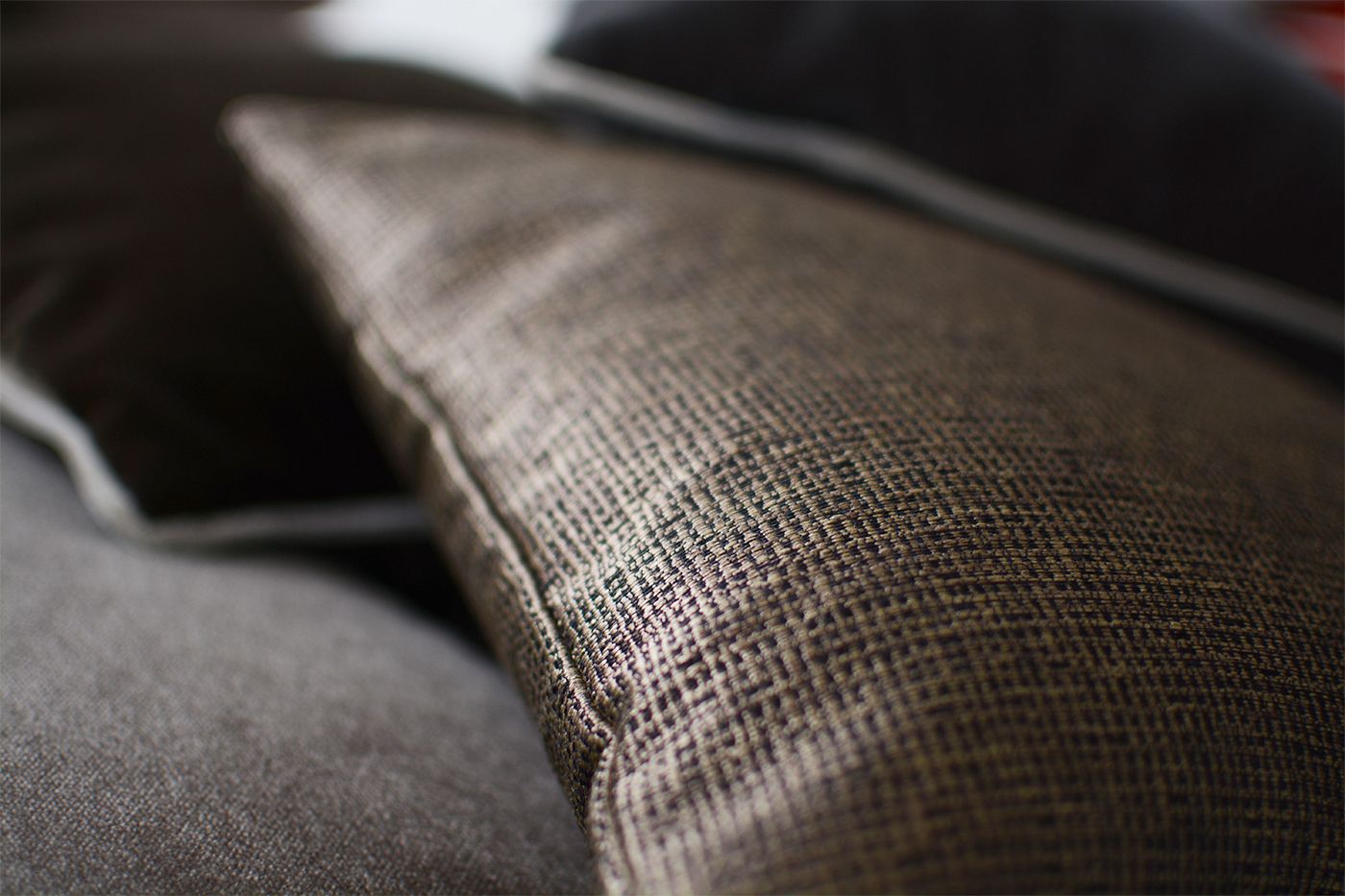 Kissen Move - Taupe, 40x40cm