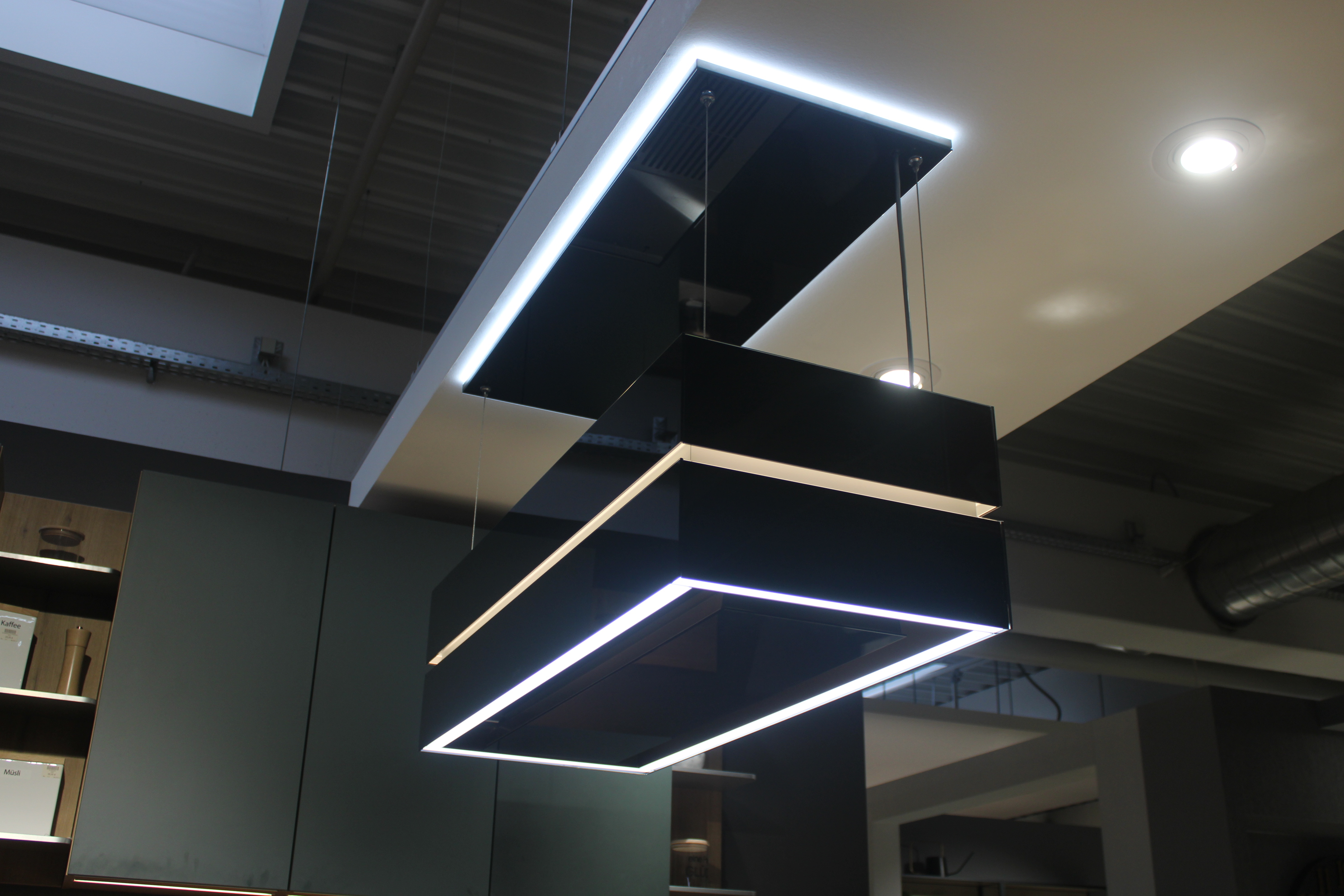 Musterküche, Black Green, Intrerliving 3110