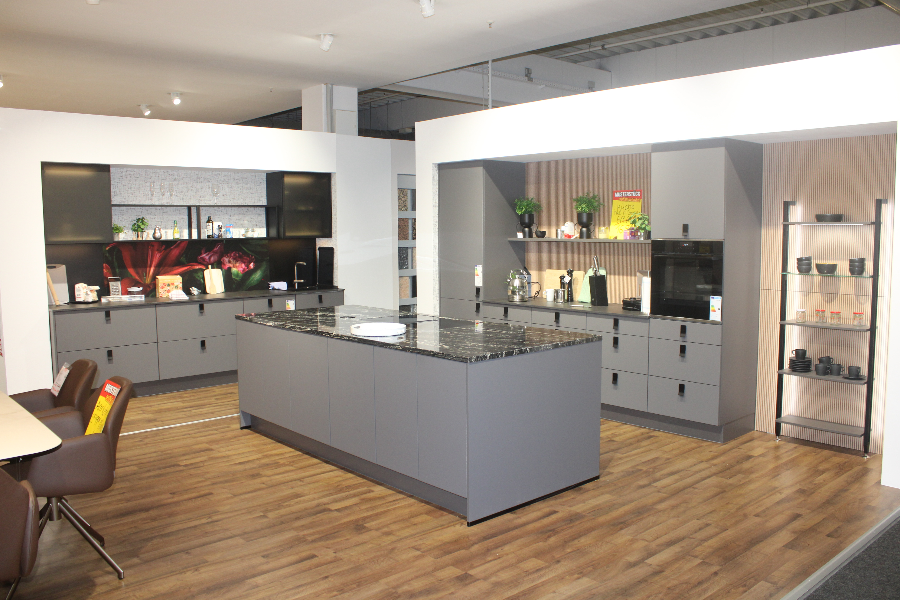 Musterküche, Fronten Lack Schiefergrau Premium matt   - Nobilia Senso