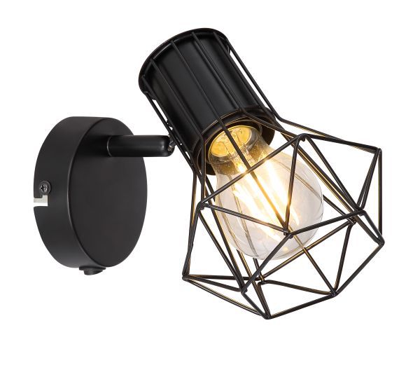 Strahler, 1-flg., 13 x 16,5 cm in Schwarz