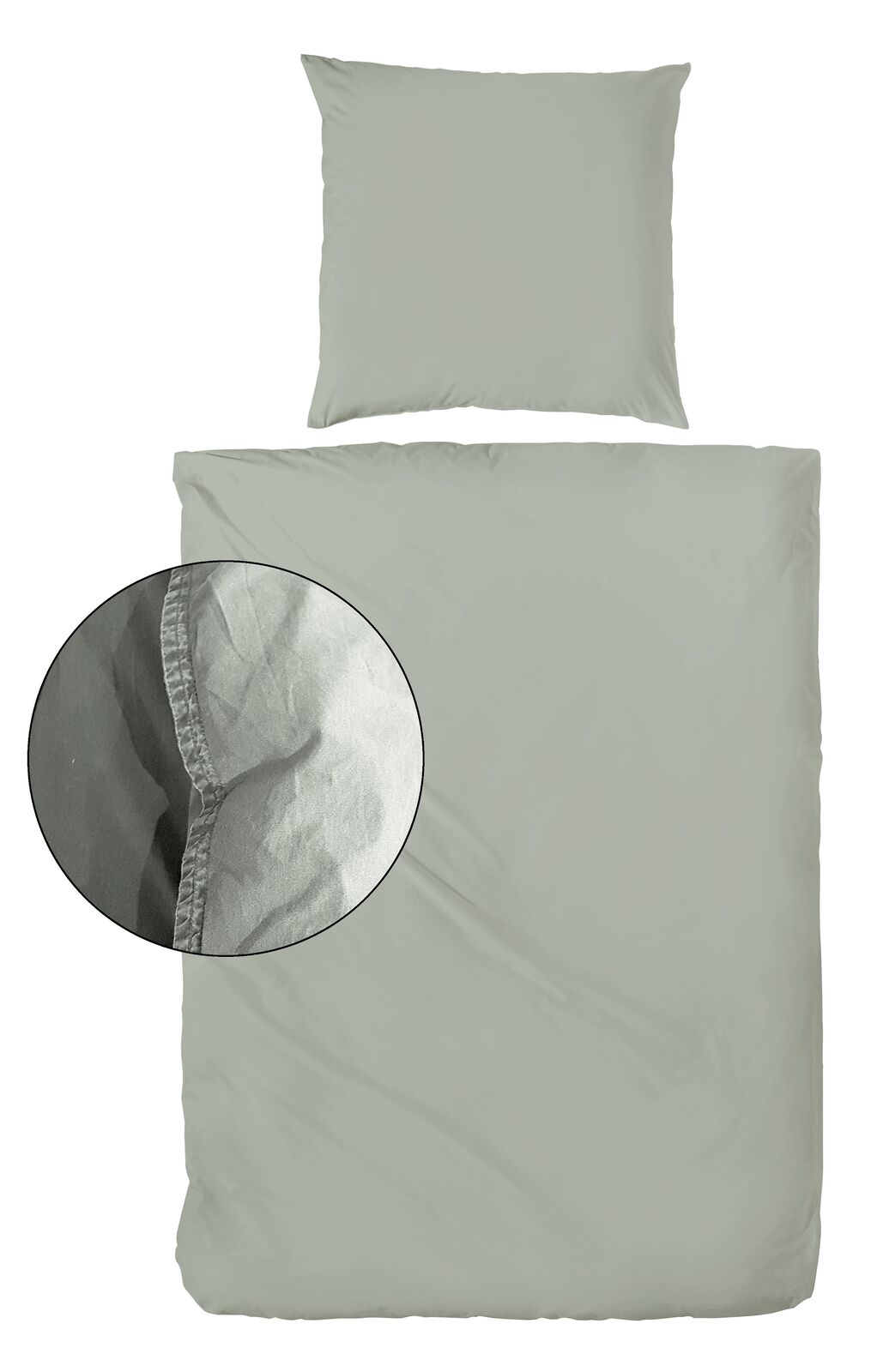 Renforce-Bettwäsche Stonewashed, olive