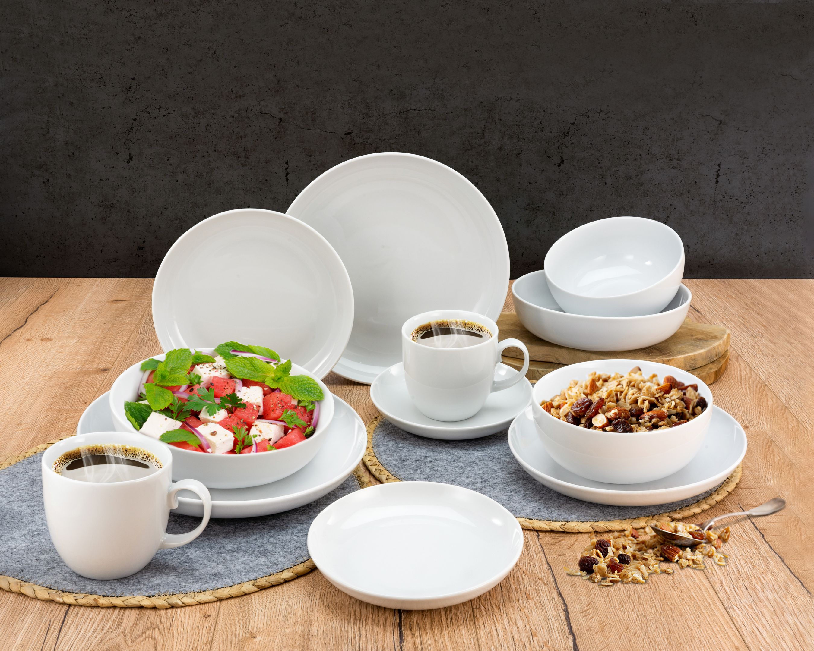 Kombiservice AllRound, 10-teilig, weiß