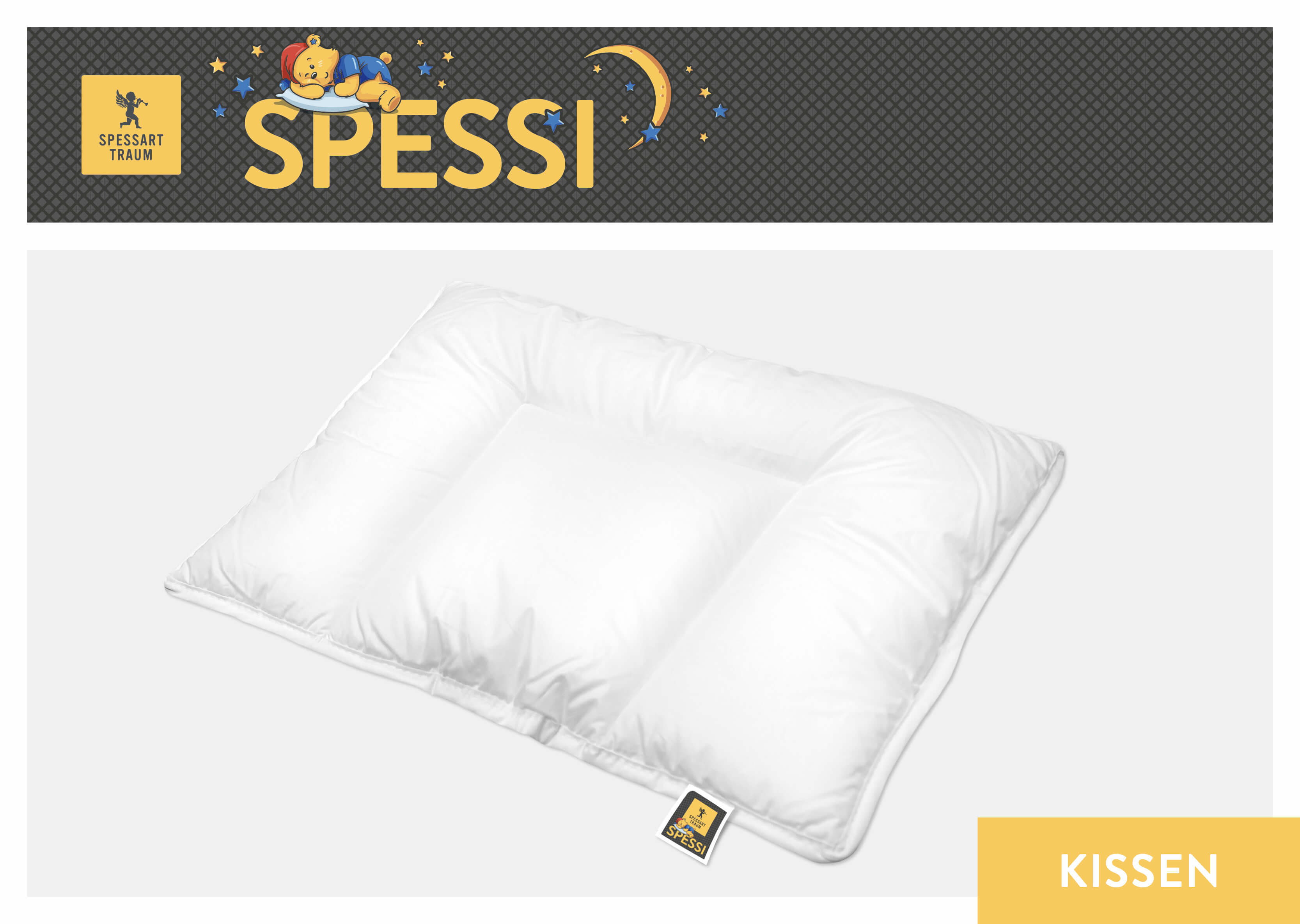 Faserkissen, 40 x 60 cm, 100 g in Baumwolle, Weiß