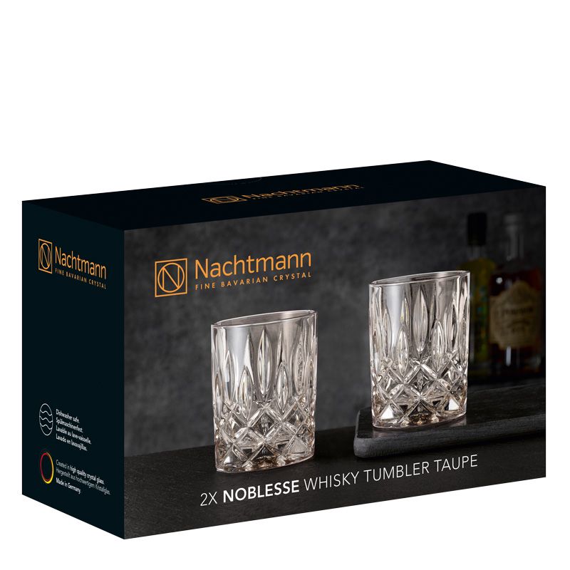 Noblesse Whiskybecher Taupe, 2er Set