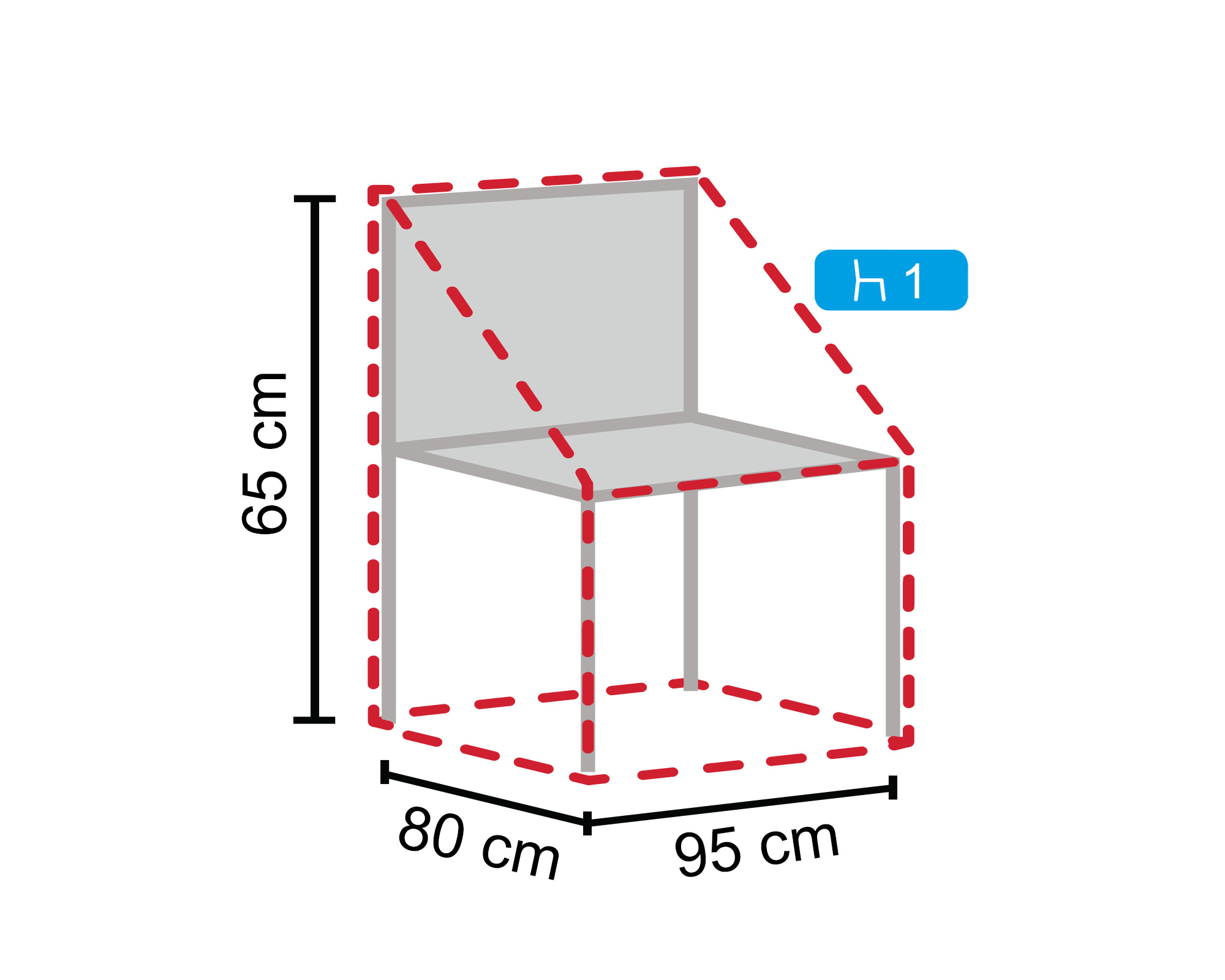 Schutzhülle für Stühle & Sessel grau 80x95x110cm 