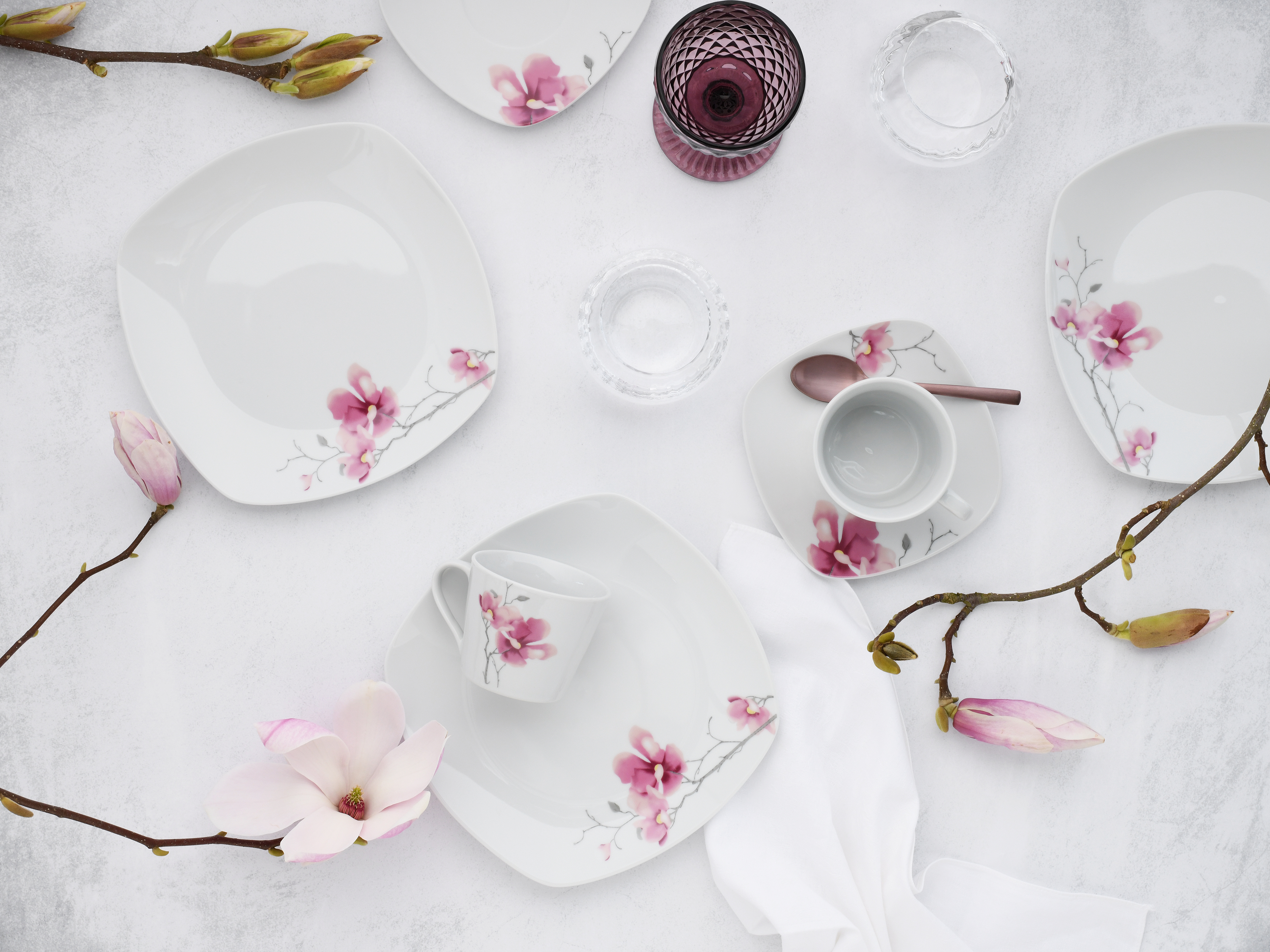 CreaTable Tafelservice Serie Amelia - Dekor Aiko CreaTable Tafelservice Serie Amelia - Dekor Aiko