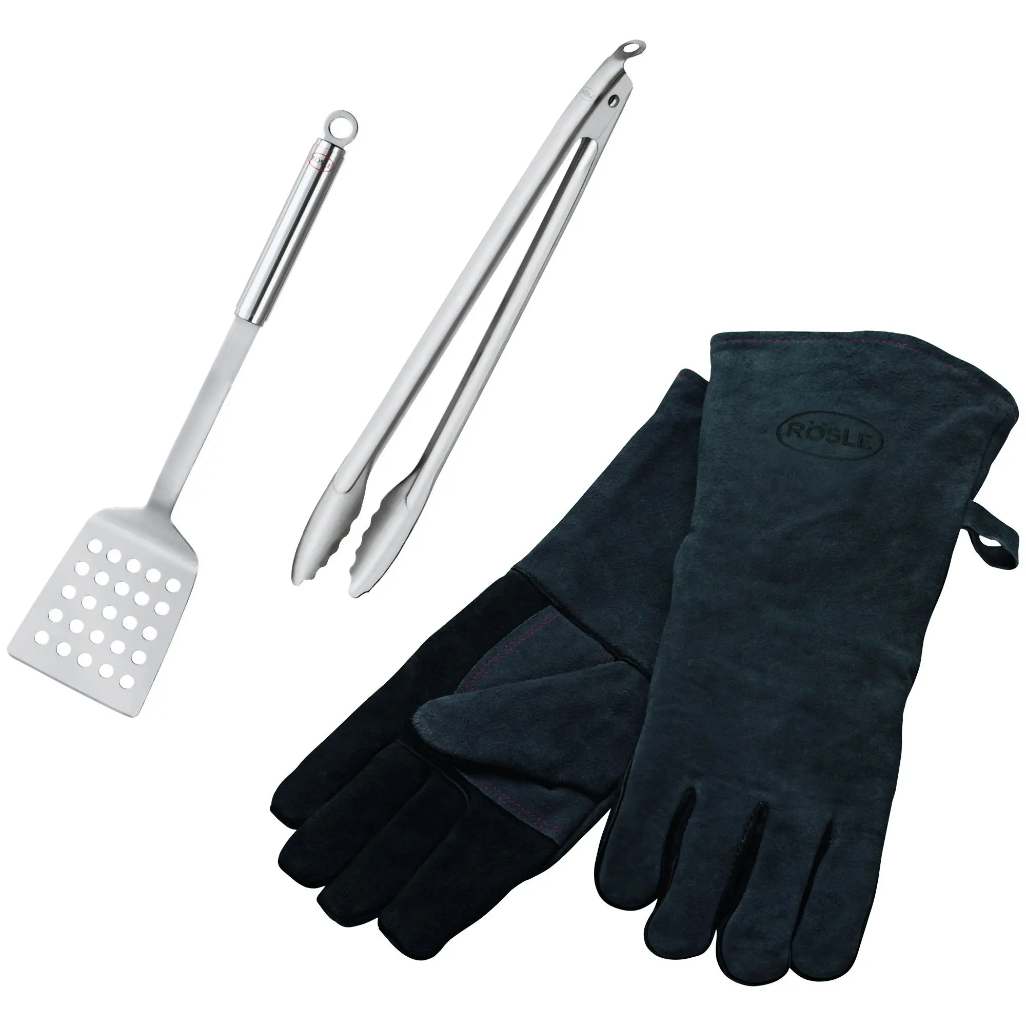 BBQ Starter Set 3-tlg. - Handschuhe 100% Leder Universalgröße