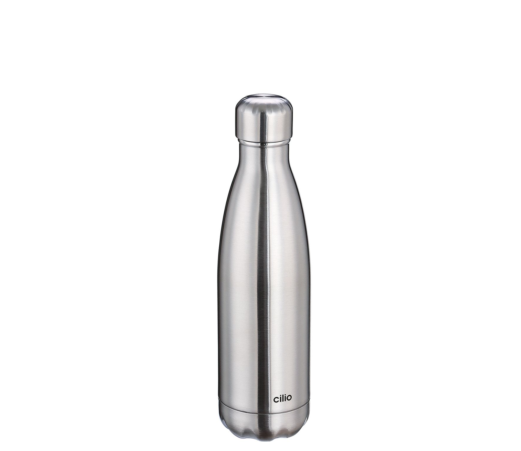 Isoliertrinkflasche ELEGANTE 500 ml Edelstahl Isoliertrinkflasche in Edelstahl lackiert, Silber - 28x26x53 (BxHxL in cm)