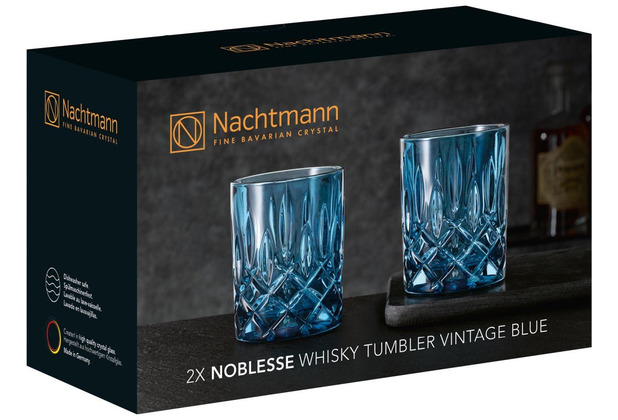 Noblesse Whiskeybecher-Set Vintage blue, 2er Set