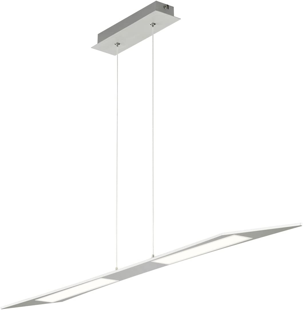 LED Pendelleuchte, Integriert, 15 W, Aluminium gebürstet, 10 x 110 x 150 cm 