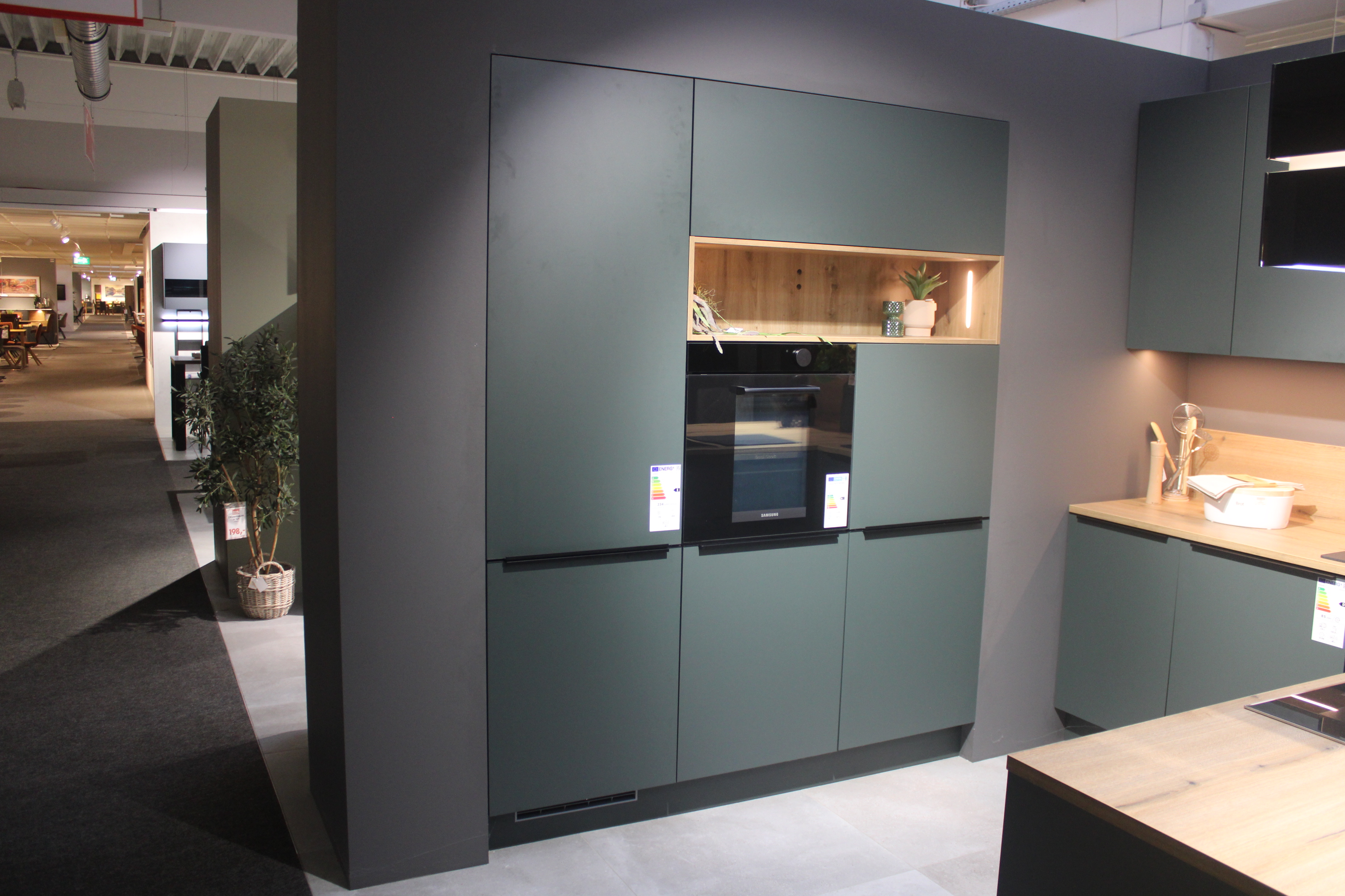 Musterküche, Black Green, Intrerliving 3110