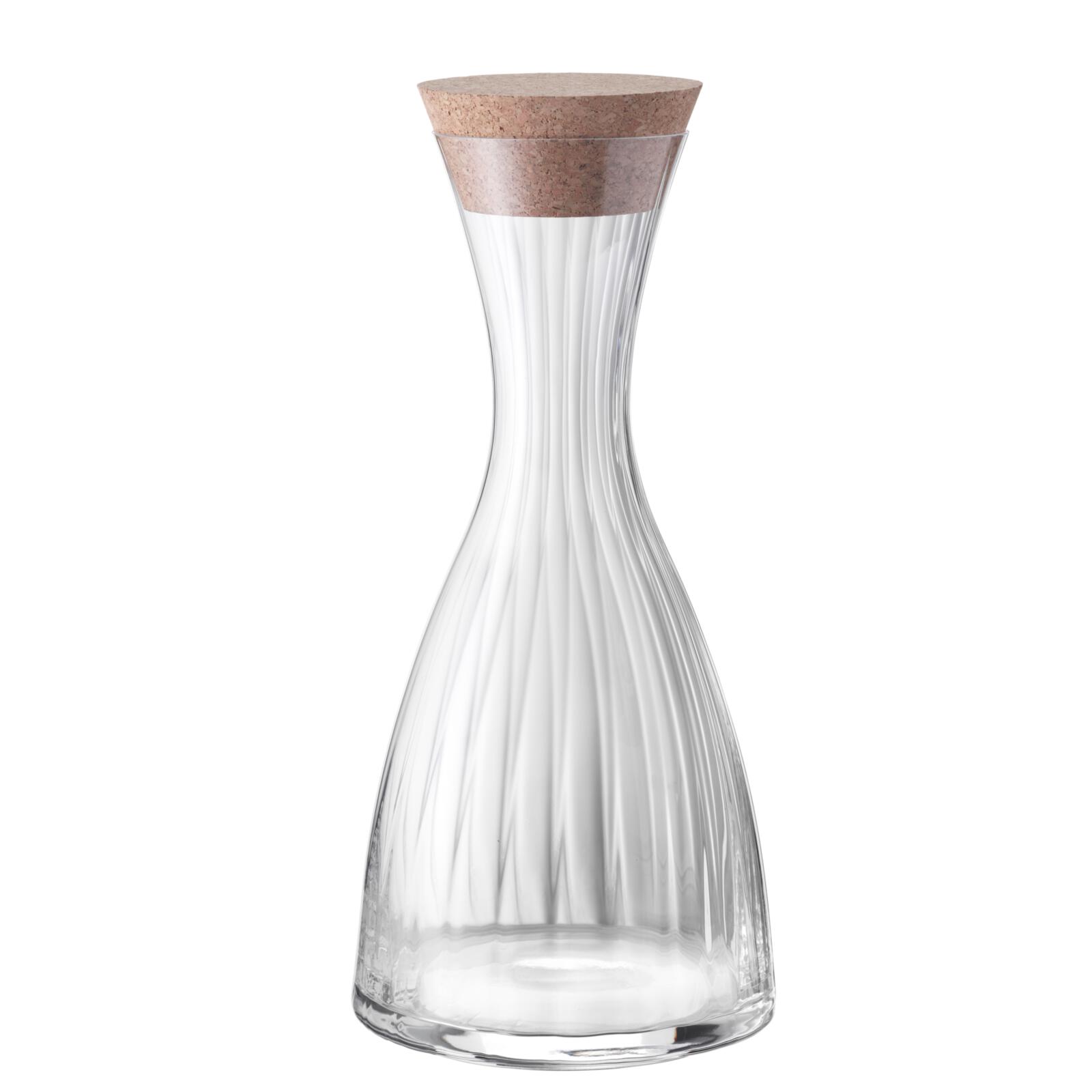 Karaffe mit Korkdeckel, 1,2 Liter, Glas