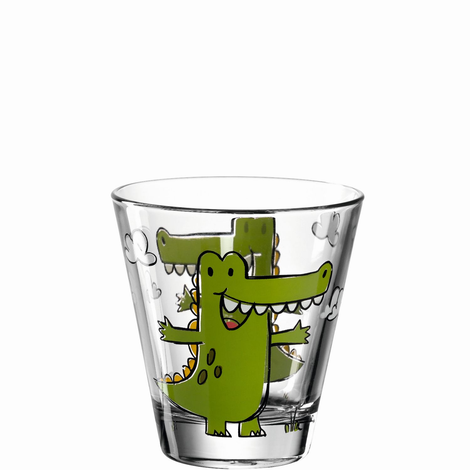 Becher Krokodil, 8,5 x 9 cm in Mehrfarbig