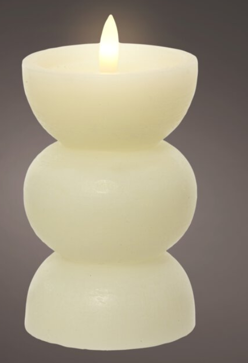 LED Kerze cream white