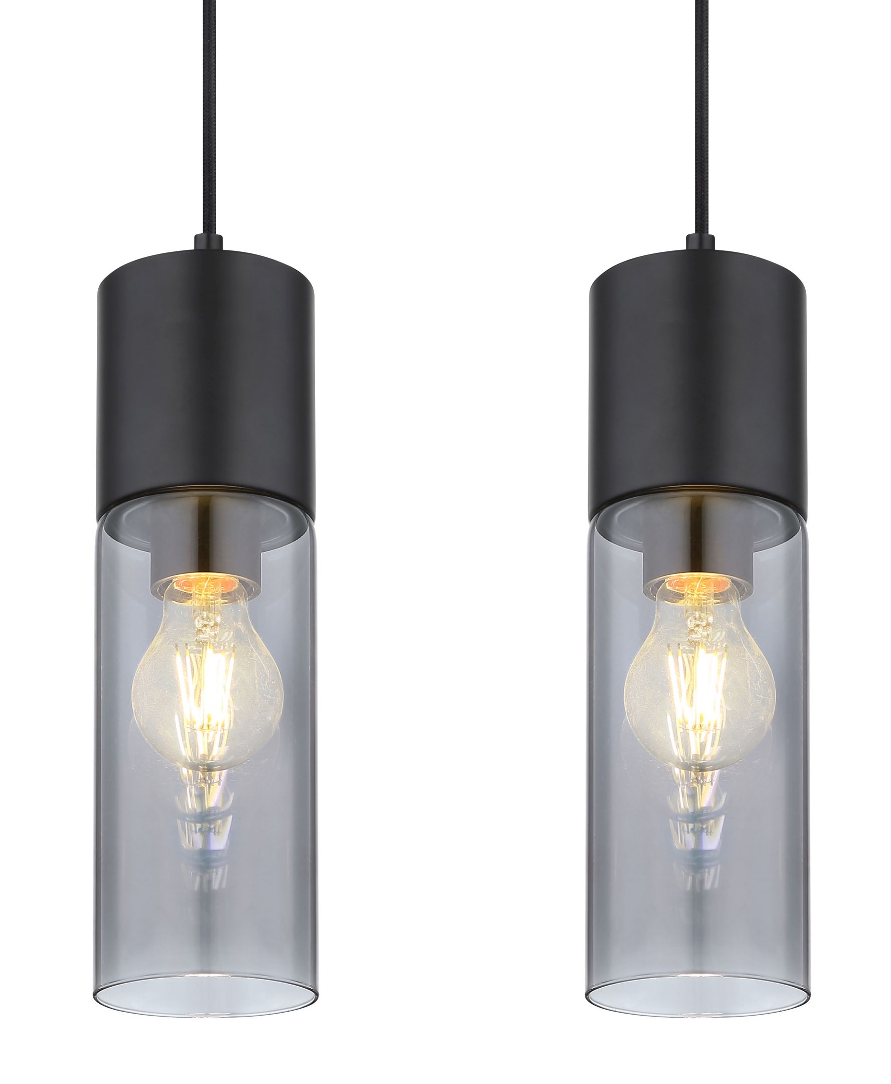 Hängeleuchte Annika 4-flg., schwarz matt