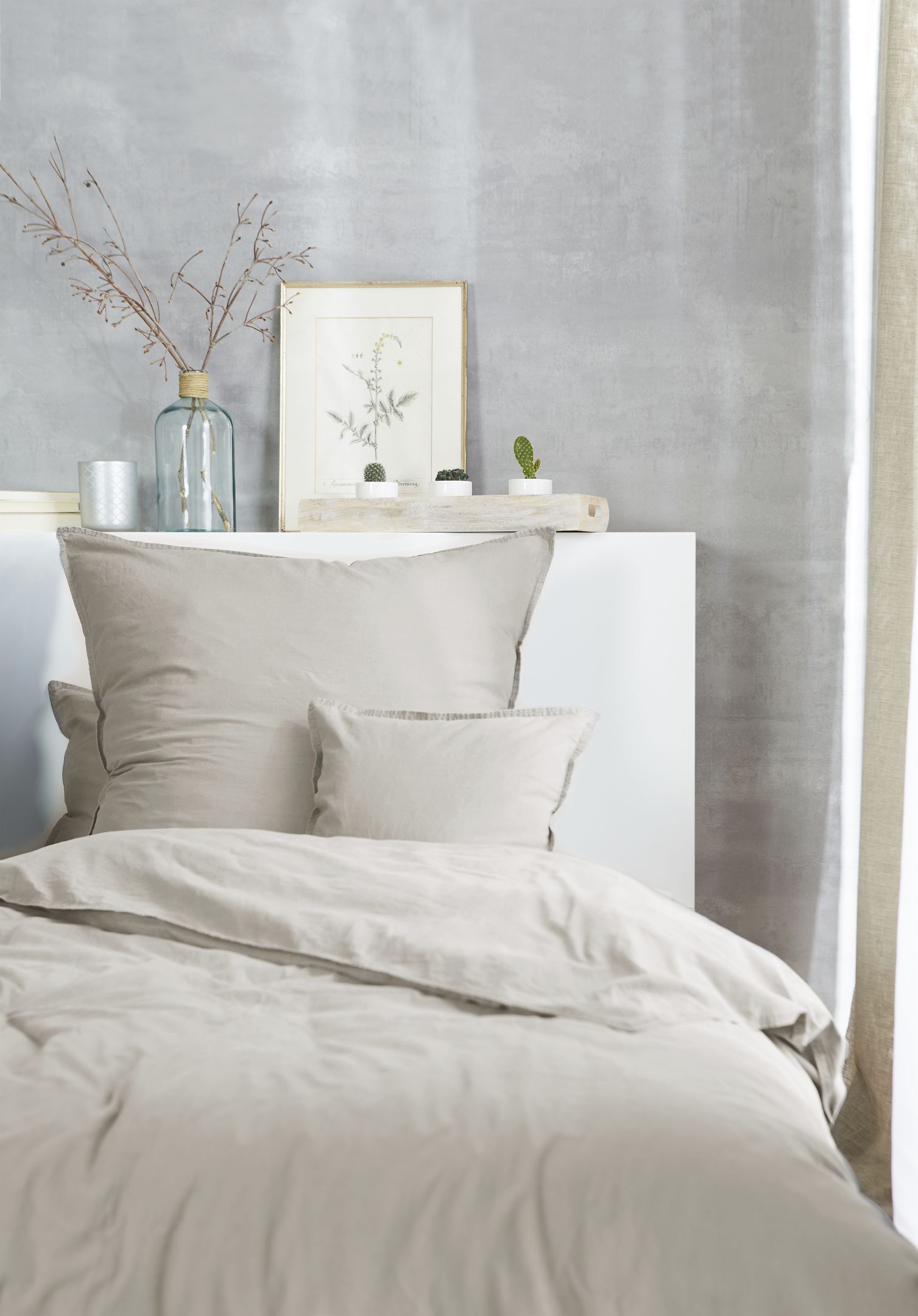 Renforce-Bettwäsche Stonewashed, leinen