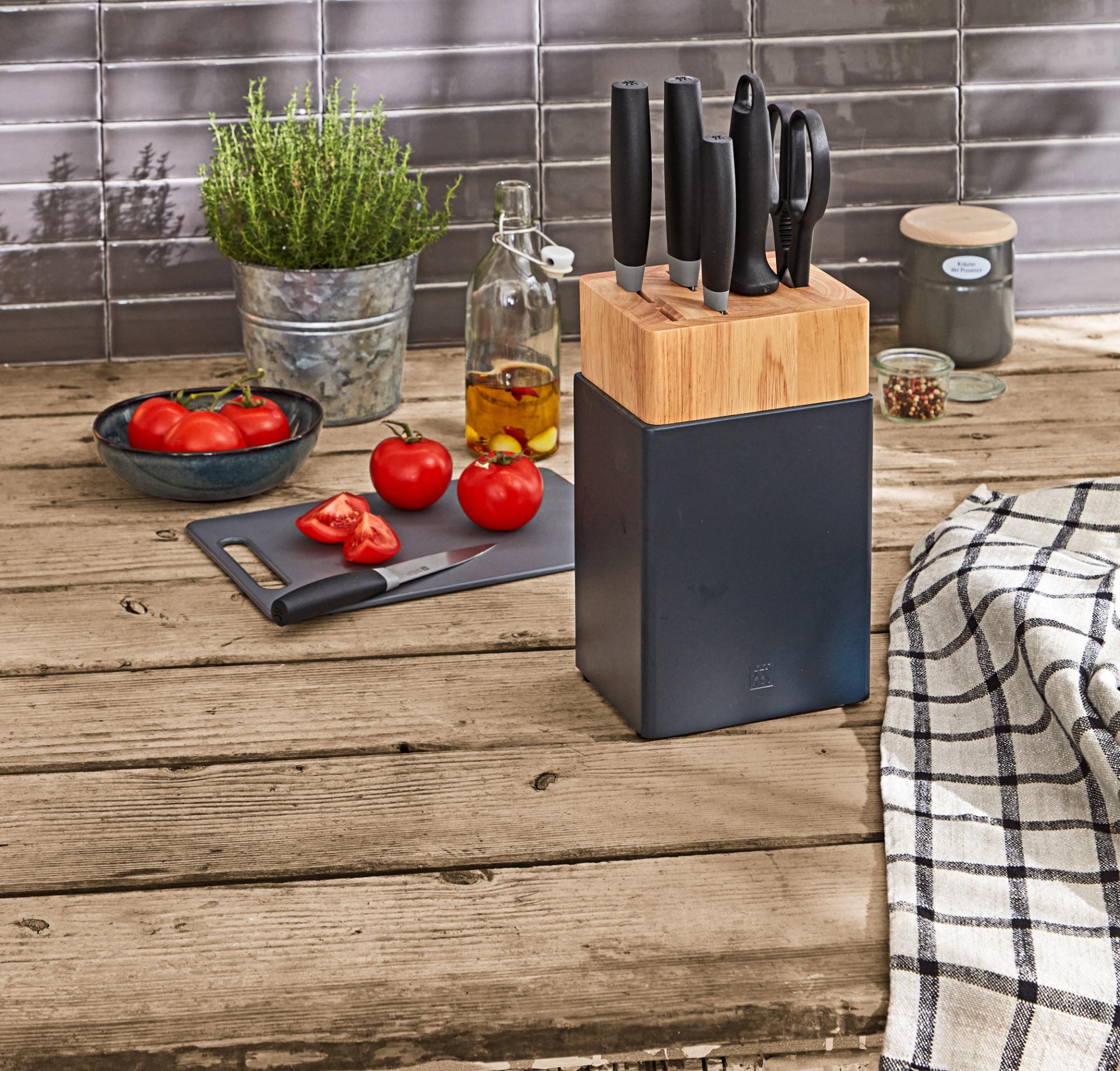 ZWILLING Now S Messerblockset 7-tlg, Schwarz 