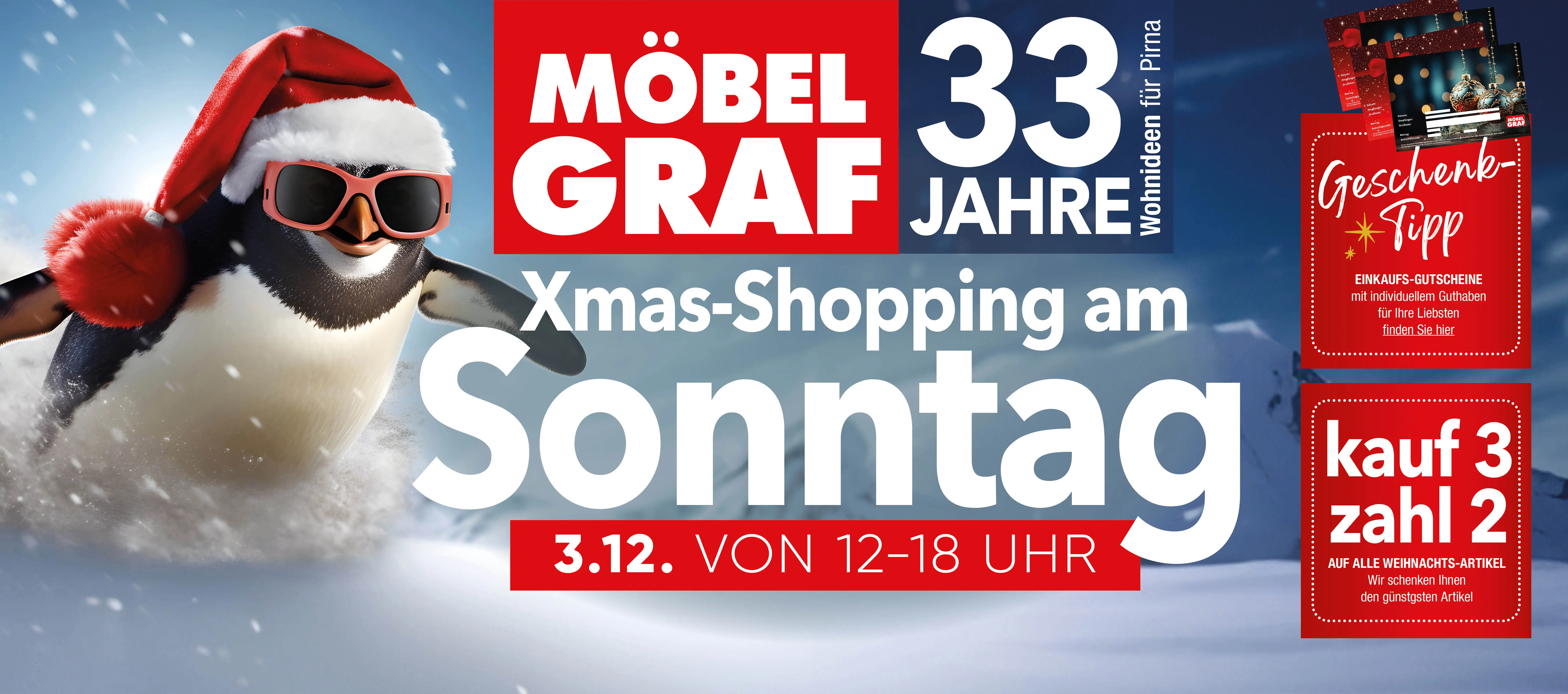 🎄 Xmas-Shopping am 1. Advent bei Möbel Graf in Pirna! 🎁