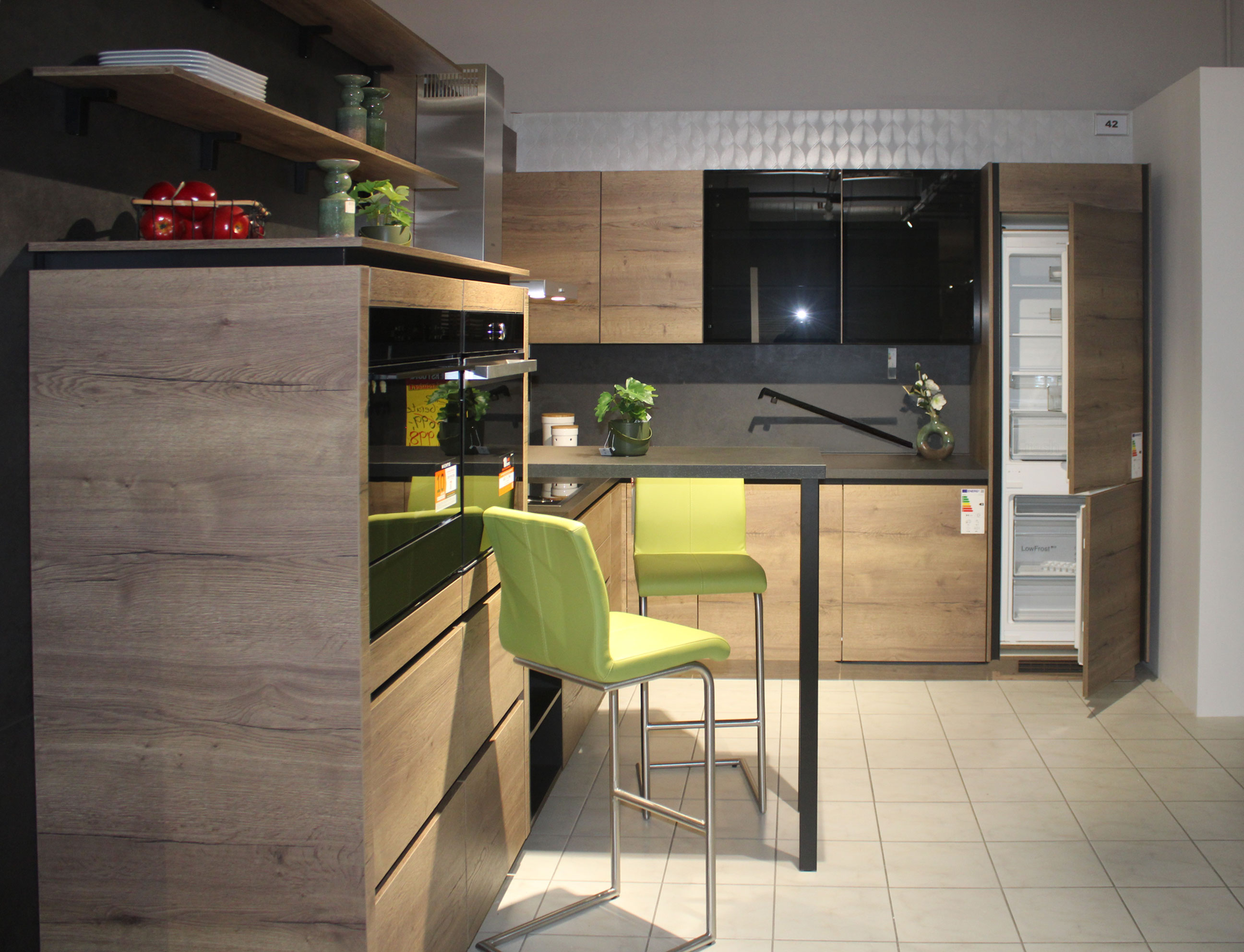 Musterküche, Structura, Eiche Havanna NB