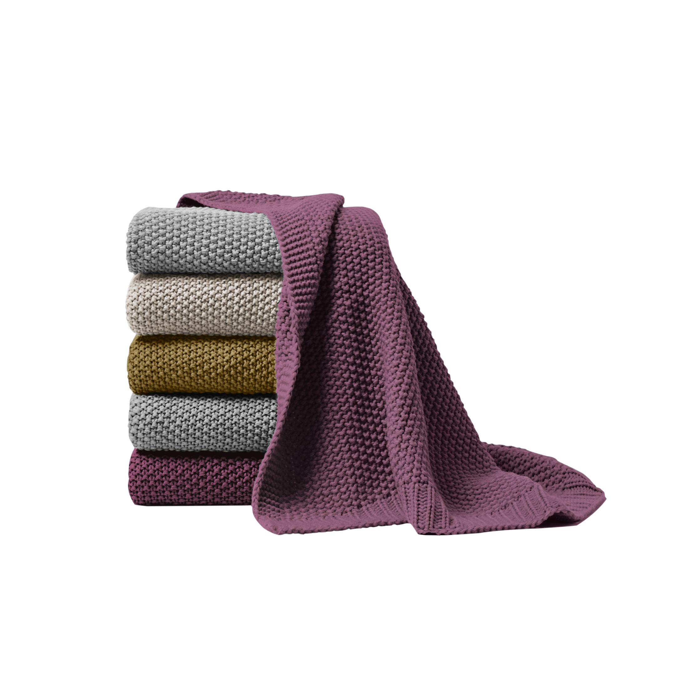 Strickdecke 130 x 170 cm, marsala