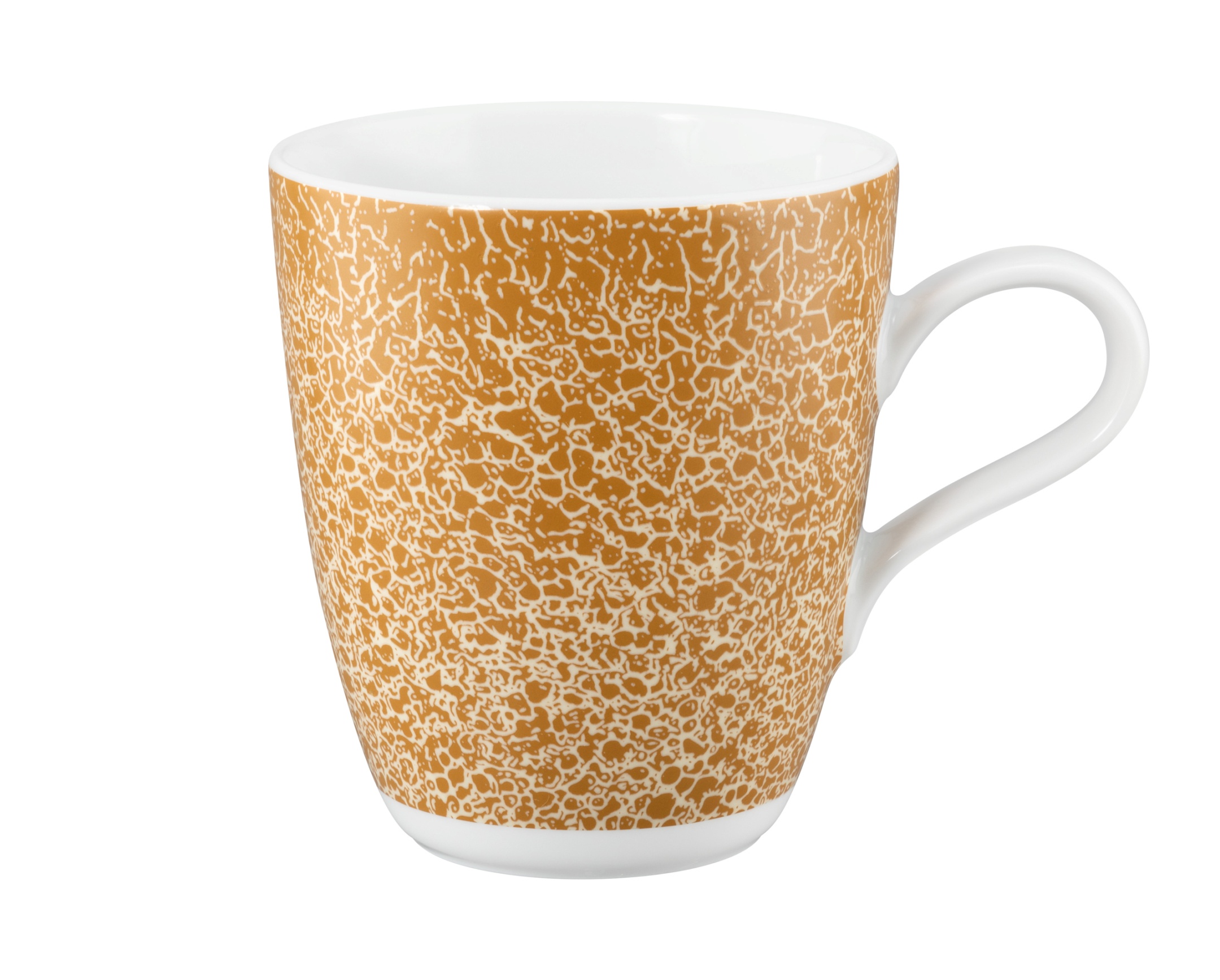 Becher mit Henkel, 9 x 10,3 x 12,8 cm in Gold Becher mit Henkel