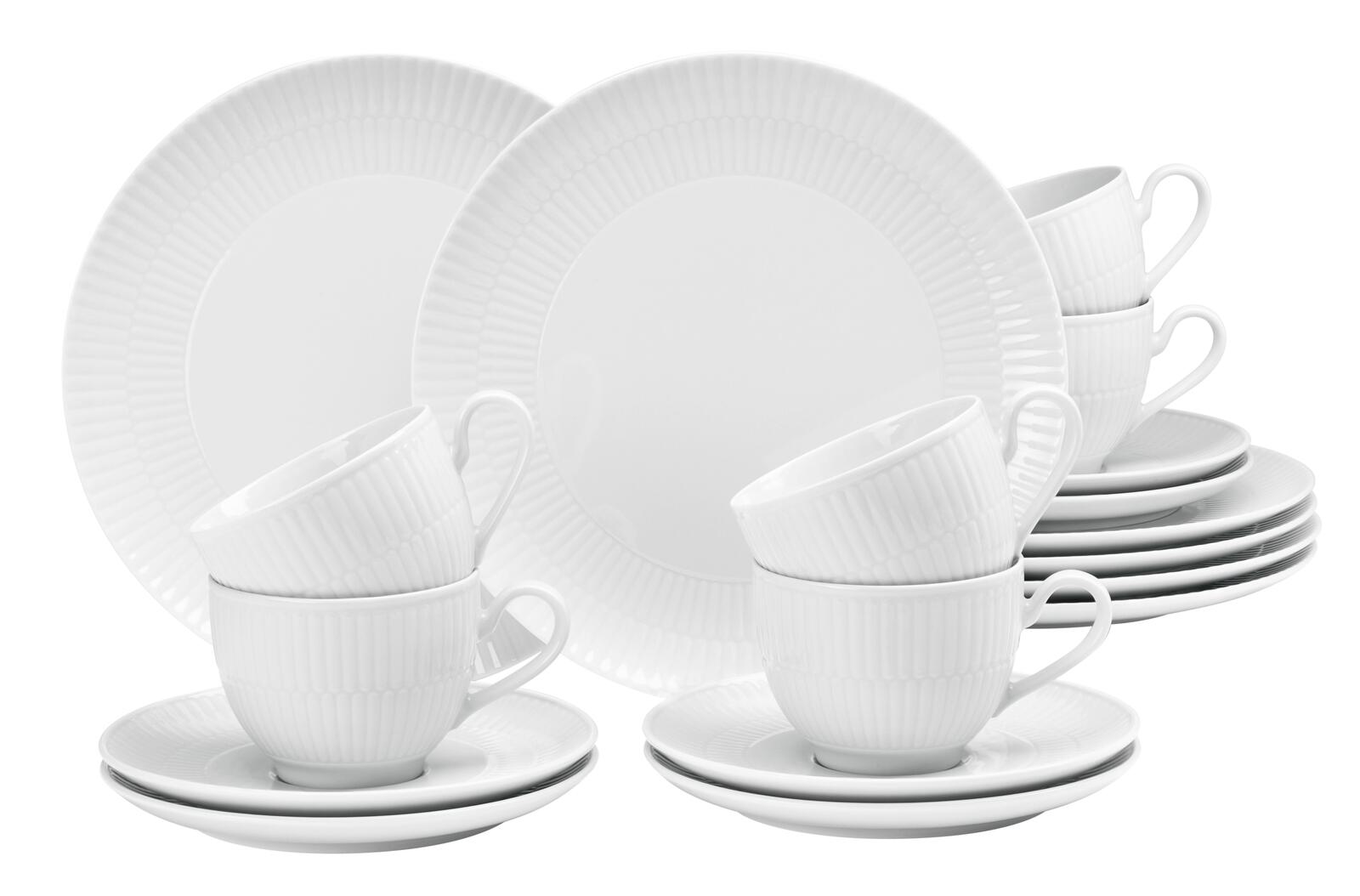 Seltmann Weiden Kaffee-Service Aminna 18-tlg., weiss